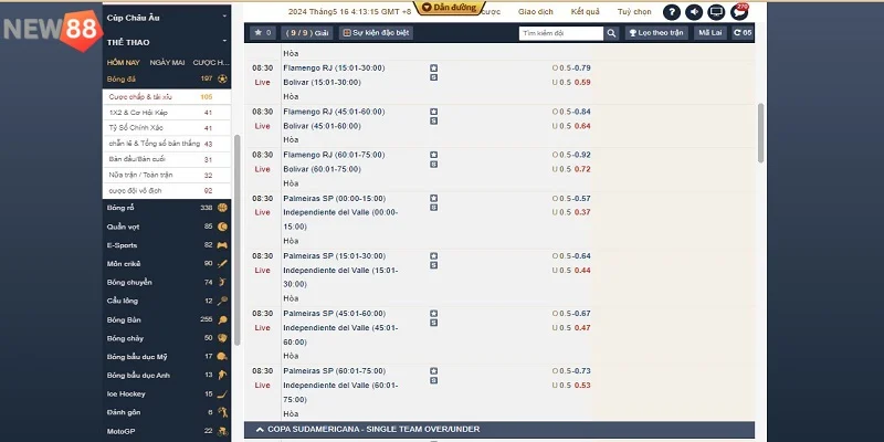 Cược Chấp 3 Chiều Là Gì? Kinh Nghiệm Chơi Từ New88 Ví dụ thực tế về cách đọc cược chấp 3 chiều