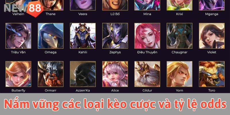 Trải nghiệm cá cược liên quân mobile đỉnh cao tại new88 Nắm vững các loại kèo cược và đọc tỷ lệ odds