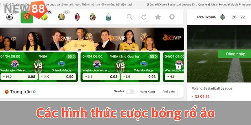 Cược Bóng Rổ Ảo: Các Hình Thức Và Chiến Lược Chơi Hiệu Quả Các hình thức cược bóng rổ tại New88
